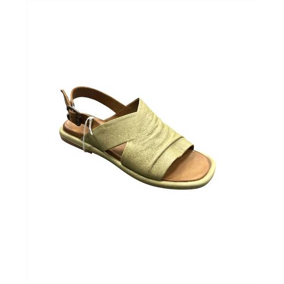 NEW BUENO women's eliza flat sandal in green - Picture 1 of 3